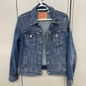 Levi's Jean Jacket Blue Denim Women's Button Down Trucker Size Medium